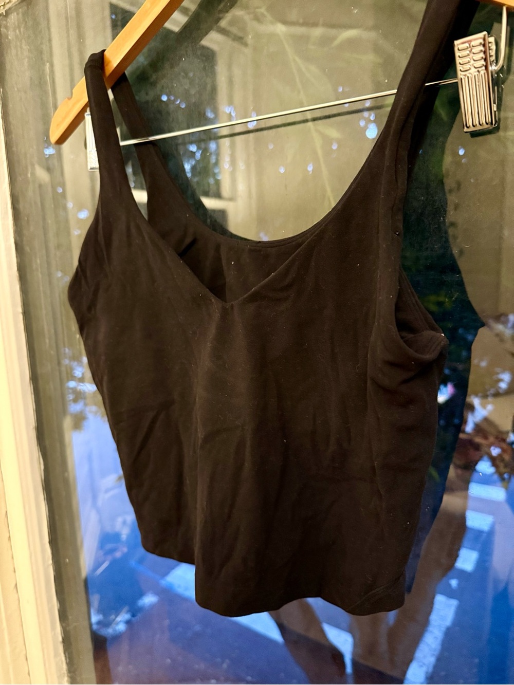 lululemon athletica Black Scoop Neck Tank